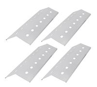 WELL GRILL Lot de 4 distributeurs de Plaque de Flamme en Acier Inoxydable pour Barbecue à gaz, Couvercle de brûleur de Barbecue (L) 41 x (l) 14 cm