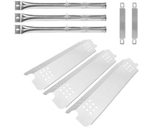WELL GRILL Pièces de rechange pour barbecue CharBroil 3 brûleurs Gas2Coal, plaques chauffantes, barres aromatisantes et brûleur de barbecue et kit d'accessoires de tube croisé en acier inoxydable
