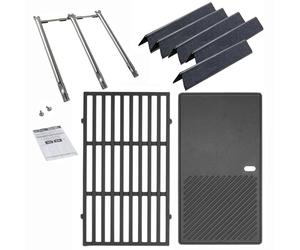 WELL GRILL Pièces de rechange pour Weber Spirit I & II E/S 310 320 330, 7636 Flavorizer Bars & 69787 en acier inoxydable & grille de cuisson de 44,5 cm et plaque de cuisson pour barbecue à gaz Weber