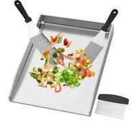 WELL GRILL Plancha Plaque de cuisson en acier inoxydable 44,5 cm avec spatule pour barbecue Weber Spirit 200 & 300 Series, Brooklyn Next, San Diego Next
