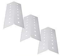 WELL GRILL Plaque chauffante en acier inoxydable 43,5 x 15 cm pour barbecue à gaz Weber, Landmann, Enders, Charbroil et de nombreuses marques de barbecue à gaz différentes (lot de 3)