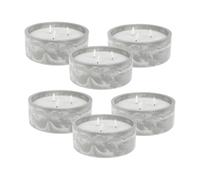 Well Home 6 x Grey Marbled Round LED Candles