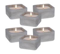 Well Home 6 x Grey Square LED Candles
