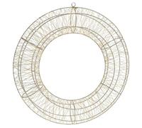 Well Home Anneau métallique Lumineux avec 1800 Micro LED Blanc Chaud 58 x 13 x 58 cm