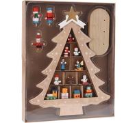 Well Home Arbre en Bois avec décoration Suspendue, Couleur Naturelle H. 30,5 cm