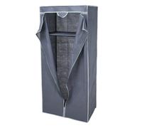 Well Home Armoire en Toile Gris foncé 75 x 46 x 160 cm Idéal pour l'organisation
