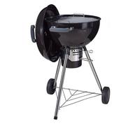 Well Home Barbecue à charbon avec couvercle et roues Ø54 cm - Grille chromée de 45 cm et grille à charbon - Pour jardin avec pieds en acier inoxydable