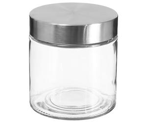 Well Home Bocal hermétique Ø11 x 12 cm en verre et acier inoxydable 750 ml