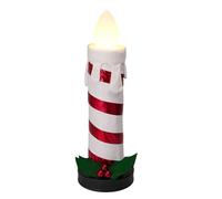 Well Home Bougie pliable de 90 cm avec lumières de flamme, couleur blanche et musique