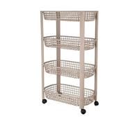 Well Home Chariot de Cuisine avec 4 roulettes Beige