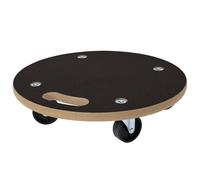 Well Home Chariot de Transport Rond Ø38 cm avec Base antidérapante Noire