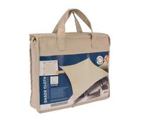 Well Home Chiffon d'ombrage carré 30 x 30 cm en Polyester crème avec UPF 50+ et Crochets en métal