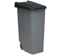 Well Home Conteneur recyclable 110 litres fermé Noir 88 x 57 x 42 cm