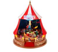 Well Home Décoration de Noël avec Mouvement et Musique : Cirque : chapiteau de Cirque avec lumières LED, Mouvement et Musique, USB ou Piles, 34 x 34 x 44 cm
