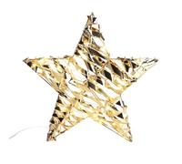 Well Home Décoration Suspendue en Forme d'étoile avec 40 lumières Micro LED 30 x 8 x 30 cm