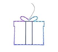 Well Home Éclairage de Noël Boîte Cadeau avec 40 lumières LED RVB et contrôleur 42 x 0,6 x 45 cm