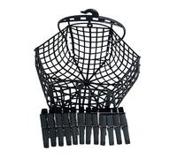 Well Home Ensemble Panier en Plastique Noir + Pinces