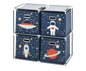 Well Home Étagère commode avec 4 étagères en métal H.70 cm