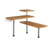 Well Home Étagère d'angle en Bambou pour la Cuisine, compacte et élégante 45 x 43 x 38,5 cm