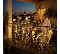 Well Home Guirlande Super Cluster de 2400 lumières LED Blanc extra chaud de 6 m avec minuterie et 8 fonctions