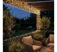 Well Home Guirlande Super Cluster de 4008 lumières LED blanc extra chaud de 10 m avec minuterie et 8 fonctions