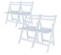 Well Home Lot de 4 chaises ELO en Blanc