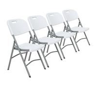 Well Home Lot de 4 chaises Pliantes pour extérieur 51 x 45 x 85,5 cm