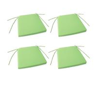 Well Home Lot de 4 Coussins pour chaises de Couleur Verte avec nœuds 40 x 40 cm