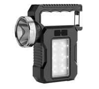 Well Home Lumière de Camping Solaire Portable USB 150 lumens Rechargeable avec Panneau Solaire et USB-C Avant + lumière latérale 12 LED