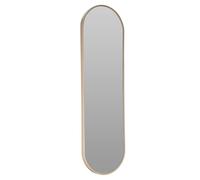 Well Home Miroir Ovale avec Crochet arrière pour Mur 30 x 100 cm Cadre en Bois Clair Idéal pour Chambre ou Couloir