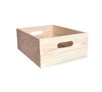 WELL HOME MOBILIARIO & DECORACIÓN Boîte de rangement empilable en pin massif 40 x 30 x 15 cm