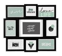 WELL HOME MOBILIARIO & DECORACIÓN Cadre décoratif pour mur - 9 photos couleur noire