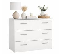 WELL HOME MOBILIARIO & DECORACIÓN Commode Duero Chest avec 3 tiroirs Couleur Blanche 74,1 x 35,95 x 69,9 cm