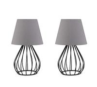 WELL HOME MOBILIARIO & DECORACIÓN Ensemble de lampe 2 nuits 36 cm. Gris, type e 27 max 60 W