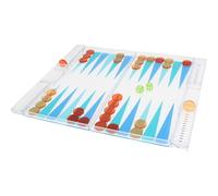 WELL HOME MOBILIARIO & DECORACIÓN- Jeu de Backgammon Transparent, WH14695, Multicolore, 30x25x2