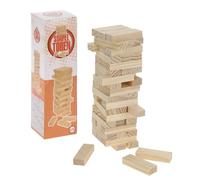 WELL HOME MOBILIARIO & DECORACIÓN- Jeu de Tour empilable en Bois avec 54 pièces, WH14730, Multicolore, 5,5x5,5x19