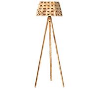 WELL HOME MOBILIARIO & DECORACIÓN Lampe à pied 143 cm. Effet brûlé de pin naturel, type E 27 max 45-60 W