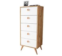 WELL HOME MOBILIARIO & DECORACIÓN Meuble Atlantic Pin Blanc avec 100% Panneau aggloméré recouvert de mélamine, 49x118,4x40