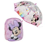 WELL HOME MOBILIARIO & DECORACIÓN Minnie Mouse, Sac à Dos + Parapluie pour Enfant Garçon, Multicolore, Estándar