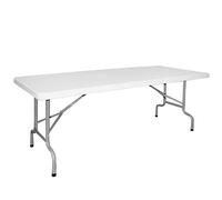 WELL HOME MOBILIARIO & DECORACIÓN Pique-Nique Table Pliante en polyéthylène 200 x 90 x 75 cm, Blanc