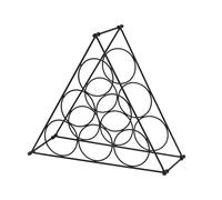 WELL HOME MOBILIARIO & DECORACIÓN Porte-Bouteilles métallique Compact Triangulaire pour 6 Bouteilles
