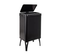 WELL HOME MOBILIARIO & DECORACIÓN Poubelle intelligente avec ouverture automatique ou contact manuel de 40 l, 35,5 x 26 x 71,5 cm, couleur noire.