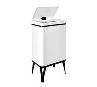 WELL HOME MOBILIARIO & DECORACIÓN Poubelle intelligente avec ouverture automatique ou contact manuel de 40 l, 35,5 x 26 x 71,5 cm, couleur blanche.