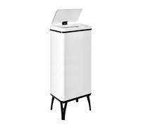 WELL HOME MOBILIARIO & DECORACIÓN Poubelle intelligente avec ouverture automatique ou contact manuel de 60 l, 35,5 x 26 x 95,5 cm, couleur blanche.