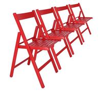 WELL HOME MOBILIARIO & DECORACIÓN Set de 4 chaises 43 x 47 x 79 cm Bas Rouges, 43x47x79