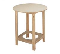WELL HOME MOBILIARIO & DECORACIÓN Table civière ronde structure en hêtre, finition SANS vernis, 80x80x75 cm