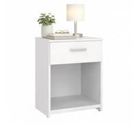 WELL HOME MOBILIARIO & DECORACIÓN Table de Chevet Duero avec 1 tiroir de Couleur Blanche 37,6 x 35,95 x 47,5 cm