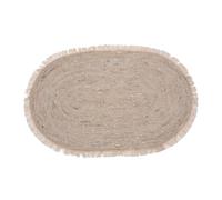 WELL HOME MOBILIARIO & DECORACIÓN Tapis Ovale en Feuille de maïs avec Franges, 80 x 50 cm