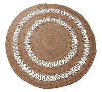 WELL HOME MOBILIARIO & DECORACIÓN Tapis Rond en Jute tressée avec Motif ajouré