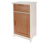 WELL HOME MOBILIARIO & DECORACIÓN WH14323 Well Home Armoire en MDF Couleur Bambou H.70 cm, Bois d'ingénierie, Blanc/Naturel, 40x30x70 cm